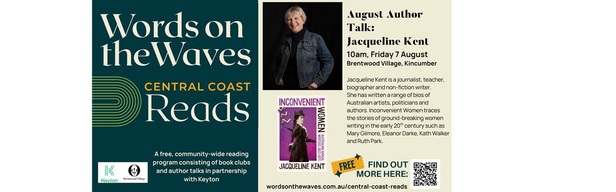 Central Coast Reads Author Talk:  Jacqueline Kent
